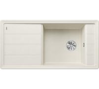 Blanco 527082 - Fregadero FARON XL 6 S 1 Cubeta + Escurridor Sobre Encimera Mueble de 60 Cm Blanco