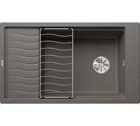 Blanco 527255 - Fregadero ELON XL 8 S 1 Cubeta+Escurridor Sobre Encimera Reversible Gris Volcán