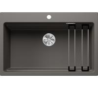 Blanco 527262 - Fregadero ETAGON 8 1 Cubeta Sobre Encimera Mueble de 80 Cm Gris Volcán