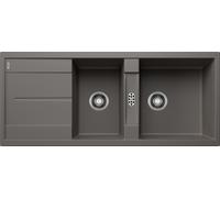 Blanco 527303 - Fregadero METRA 8 S Sobre Encimera Reversible Mueble de 80 Cm Gris Volcán