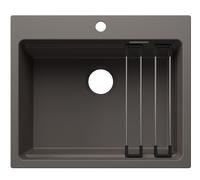 Blanco 527747 - Fregadero ETAGON 6 SILGRANIT 1 Cubeta Sobre Encimera Mueble de 60 Cm Gris volcán
