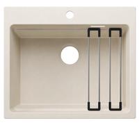 Blanco 527748 - Fregadero ETAGON 6 SILGRANIT 1 Cubeta Sobre Encimera Mueble de 60 Cm Blanco suave