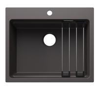 Blanco 527750 - Fregadero ETAGON 6 SILGRANIT 1 Cubeta Sobre Encimera Mueble de 60 Cm Gris roca