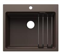 Blanco 527752 - Fregadero ETAGON 6 SILGRANIT 1 Cubeta Sobre Encimera Mueble de 60 Cm Café