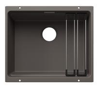 Blanco 527755 - Fregadero ETAGON 500-U 1 Cubeta Escalonada Bajo Encimera Mueble de 60 Cm Gris volcán
