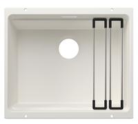 Blanco 527759 - Fregadero ETAGON 500-U 1 Cubeta Escalonada Bajo Encimera Mueble de 60 Cm Blanco