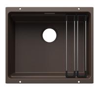 Blanco 527760 - Fregadero ETAGON 500-U 1 Cubeta Escalonada Bajo Encimera Mueble de 60 Cm Café