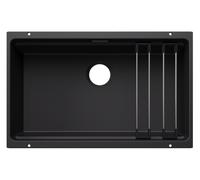 Blanco 527762 - Fregadero ETAGON 700-U 1 Cubeta Escalonada Bajo Encimera Mueble de 80 Cm Negro