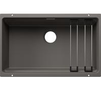 Blanco 527763 - Fregadero ETAGON 700-U 1 Cubeta Escalonada Bajo Encimera Mueble de 80 Cm Gris volcán