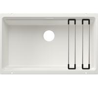 Blanco 527767 - Fregadero ETAGON 700-U 1 Cubeta Escalonada Bajo Encimera Mueble de 80 Cm Blanco