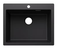 Blanco 527770 - Fregadero PLEON 6 SILGRANIT 1 Cubeta Sobre Encimera Mueble de 60 Cm Negro
