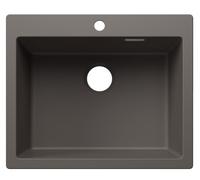 Blanco 527771 - Fregadero PLEON 6 SILGRANIT 1 Cubeta Sobre Encimera Mueble de 60 Cm Gris volcán