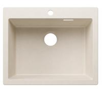 Blanco 527772 - Fregadero PLEON 6 SILGRANIT 1 Cubeta Sobre Encimera Mueble de 60 Cm Blanco suave