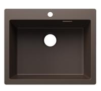Blanco 527776 - Fregadero PLEON 6 SILGRANIT 1 Cubeta Sobre Encimera Mueble de 60 Cm Café