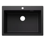 Blanco 527778 - Fregadero PLEON 8 SILGRANIT 1 Cubeta Sobre Encimera Mueble de 80 Cm Negro