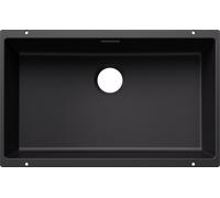 Blanco 527802 - Fregadero SUBLINE 700-U SILGRANIT 1 Cubeta Bajo Encimera Mueble de 80 Cm Negro