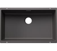 Blanco 527806 - Fregadero SUBLINE 700-U SILGRANIT 1 Cubeta Bajo Encimera Mueble de 80 Cm Gris roca