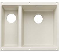 Blanco 527812 - Fregadero SUBLINE 340/160-U 2 Cubetas Bajo Encimera Mueble de 60 Cm Blanco suave