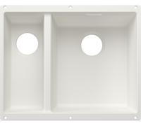 Blanco 527815 - Fregadero SUBLINE 340/160-U 2 Cubetas Bajo Encimera Mueble de 60 Cm Blanco