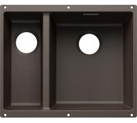 Blanco 527816 - Fregadero SUBLINE 340/160-U 2 Cubetas Bajo Encimera Mueble de 60 Cm Café