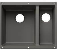 Blanco 527819 - Fregadero SUBLINE 340/160-U 2 Cubetas Bajo Encimera Mueble de 60 Cm Gris volcán