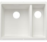 Blanco 527823 - Fregadero SUBLINE 340/160-U 2 Cubetas Bajo Encimera Mueble de 60 Cm Blanco