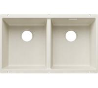 Blanco 527828 - Fregadero SUBLINE 350/350-U 2 Cubetas Bajo Encimera Mueble de 80 Cm Blanco suave