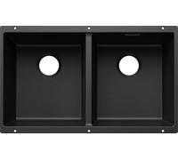 Blanco 527829 - Fregadero SUBLINE 350/350-U 2 Cubetas Bajo Encimera Mueble de 80 Cm Antracita