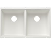 Blanco 527831 - Fregadero SUBLINE 350/350-U 2 Cubetas Bajo Encimera Mueble de 80 Cm Blanco