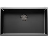 BLANCO CLARON 700-U Dark Steel Edition | Fregadero de acero inoxidable | Tipo de montaje: bajo encimera | para armarios inferiores de 80 cm de ancho | resistente a los arañazos | Gran volumen de