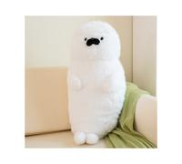(Blanco, 70 cm/27,56 pulgadas) Peluche de foca y nutria marina, almohada larga, sofá, decoración del hogar, regalo,