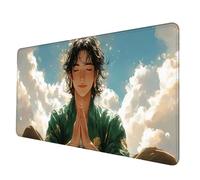 Blanco Alfombrilla Ratón XXL 700 X 300 mm, Impermeable Alfombrilla Escritorio Dios Masculino Mouse Pad con Bordes Cosidos Material Oficina Mousepad Base de Goma Antideslizante, Jugadores -hjw2506PE