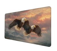 Blanco Alfombrilla Ratón XXL 900 x 300 mm, Impermeable Alfombrilla Escritorio áGuila Mouse Pad con 3MM Bordes Cosidos Material Oficina Mousepad Base de Goma Antideslizante para Jugadores -hjw2506P1