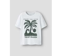 NAME IT Camiseta 'NKMJude' verde oscuro / blanco 158-164 verde oscuro / blanco