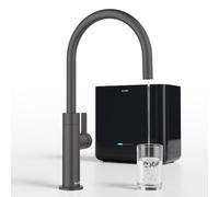 BLANCO Aqua - Sistema de filtro de agua para debajo del fregadero + grifo de bebidas CULINA II, color negro