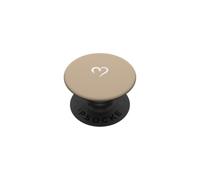 Blanco Arena Tan Mano Dibujado Corazón Lindo Estética PopSockets PopGrip Adhesivo