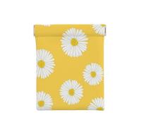 Blanco Aster Margarita Amarillo, Squeeze Top Wallet Bolsa de Almacenamiento para Mujer Monedero pequeño Bolsa de Cambio
