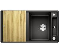 Blanco Axia III 5 S fregadero de granito 91.5x51 cm negro 525845
