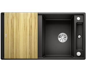 Blanco Axia III 5 S fregadero de granito 91.5x51 cm negro 525845
