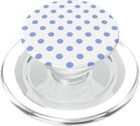 Blanco Azul Claro Lunares Patrón Estético Lindo Polkadot PopSockets PopGrip para MagSafe