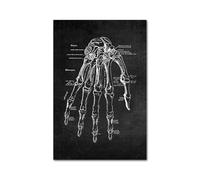 Blanco blanco Cuerpo humano Anatomía Médica lienzo impreso(Picture 3,A2 42x60cm Unframed)