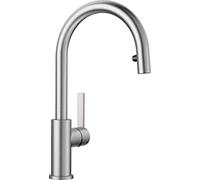 BLANCO CANDOR-S 525125 Grifo monomando de cocina con cabezal con regadera extraíble, baja presión, acero inoxidable macizo cepillado