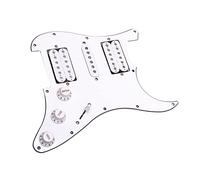 Blanco Cargado Prewilted 3ply 11 Tornillos Hsh Recolección De Humbuckers Para Piezas De Repuesto De Guitarra Pastillas guitarra precableadas
