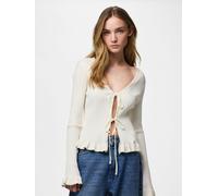Blanco Chaqueta De Punto XL
