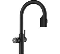 BLANCO CHOICE Icona-C Grifo de cocina todo en uno de acero inoxidable negro mate, no incluye unidad de tratamiento de agua CHOICE.ALL, agua fría en silencio, medio, burbujeante y caliente hirviendo