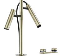 BLANCO CHOICE LUNEOOO-S | Oro satinado | Agua silenciosa, mediana, burbujeante y hirviendo | Ducha extensible de dos chorros | Control Click & Touch | Sistema de bebidas, agua filtrada | [37,9 x 21,7