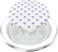 Blanco Claro Púrpura Lunares Patrón Estético Lindo Polkadot PopSockets PopGrip para MagSafe