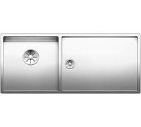 BLANCO Claron 400/550-T-U, combinación de fregadero y área de goteo (fregadero izquierdo) para la parte inferior del fregadero, fregadero InFino, acero inoxidable satinado; 521601