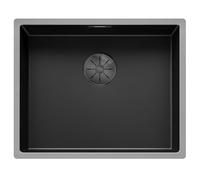 BLANCO CLARON 500-U Dark Steel Edition | Fregadero de acero inoxidable | Tipo de montaje: bajo encimera | para armarios inferiores de 60 cm de ancho | resistente a los arañazos | Gran volumen de
