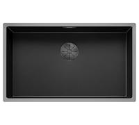 BLANCO CLARON 700-U Dark Steel Edition | Fregadero de acero inoxidable | Tipo de montaje: bajo encimera | para armarios inferiores de 80 cm de ancho | resistente a los arañazos | Gran volumen de